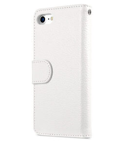 Melkco Premium Leather Case for Apple iPhone 7 / 8 (4.7") - Wallet Book ID Slot Type (White LC)