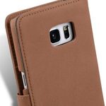 Melkco Premium Leather Case for Samsung Galaxy S6 Edge Plus - Wallet Book Type (Classic Vintage Brown)
