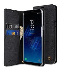 Melkco Fashion Cocktail Series Slim Flip Case for Samsung Galaxy S8 Plus (Black Cross Pattern)