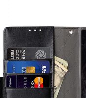 Mini PU Cases Wallet Book Clear Type for Sony Xperia L1 - (Black PU)