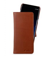 Premium Leather Case for Samsung Galaxy S8 Plus - Alphard Type (Orange Brown)