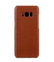 Premium Leather Case for Samsung Galaxy S8 Plus - Alphard Type (Orange Brown)