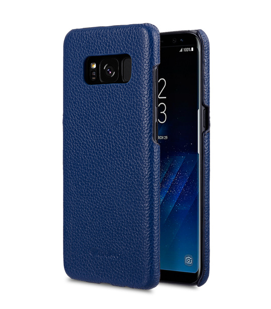 Melkco Premium Leather Case for Samsung Galaxy S8 Plus - Snap Cover ( Dark Blue LC )