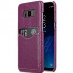 Premium Leather Card Slot Back Cover for Samsung Galaxy S8