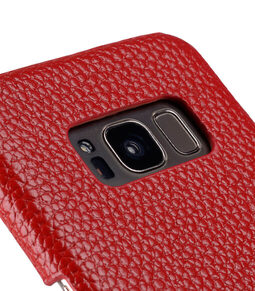 Melkco Premium Leather Card Slot Back Cover V2 for Samsung Galaxy S8 Plus - ( Red LC )
