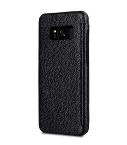 Melkco Premium Leather Case for Samsung Galaxy S8 Plus - Face Cover Book Type ( Black LC )