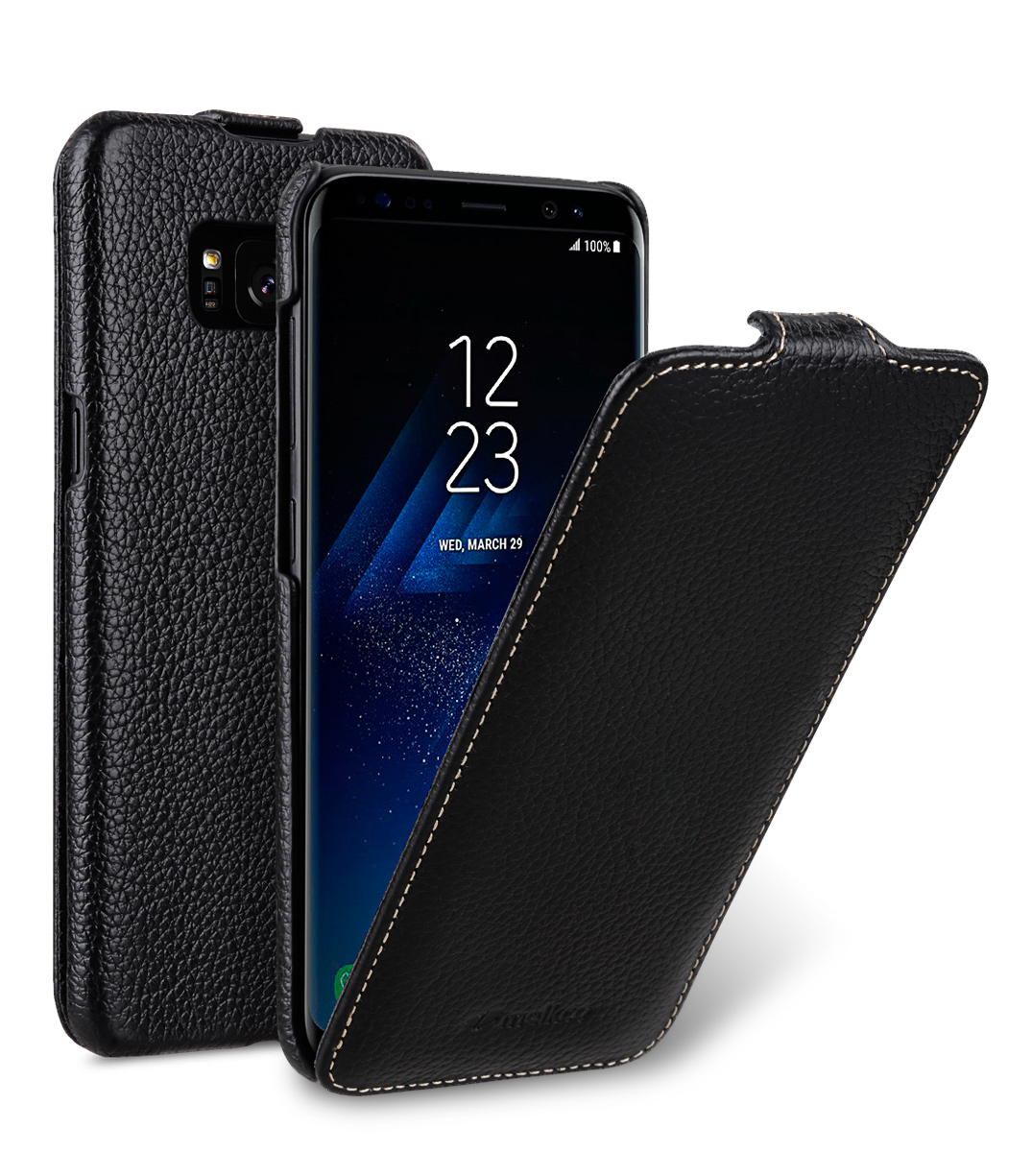 Melkco Premium Leather Case for Samsung Galaxy S8 - Jacka Type ( Black LC )