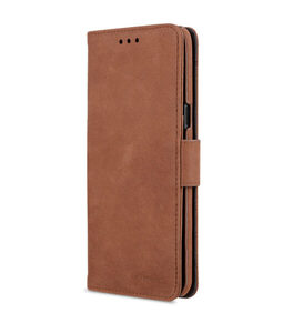 Melkco Premium Leather Wallet Book Type Case for Samsung Galaxy S8 Plus - ( Classic Vintage Brown )