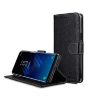 Melkco Premium Leather Case for Samsung Galaxy S8 - Wallet Book Clear Type Stand ( Black LC )