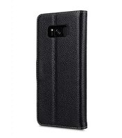 Melkco Premium Leather Case for Samsung Galaxy S8 - Wallet Book Clear Type Stand ( Black LC )
