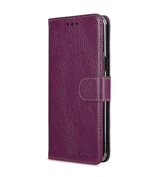 Melkco Premium Leather Case for Samsung Galaxy S8 Plus - Wallet Book Clear Type Stand ( Purple LC )