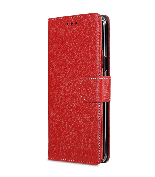 Melkco Premium Leather Case for Samsung Galaxy S8 Plus - Wallet Book Clear Type Stand ( Red LC )