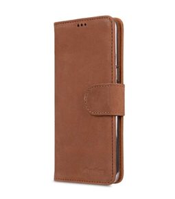 Premium Leather Case for Samsung Galaxy S8 - Wallet Book Clear Type Stand (Classic Vintage Brown)