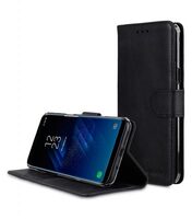Melkco Premium Leather Case for Samsung Galaxy S8 - Wallet Book Clear Type Stand ( Vintage Black )