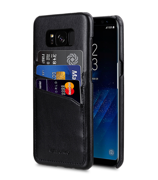 Melkco PU Leather Case for Samsung Galaxy S8 - Triple Card Slots Back Cover ( Black )