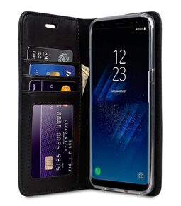 Book Type Series PU Leather Case for Samsung Galaxy S8 - Livia Book Type (Black)