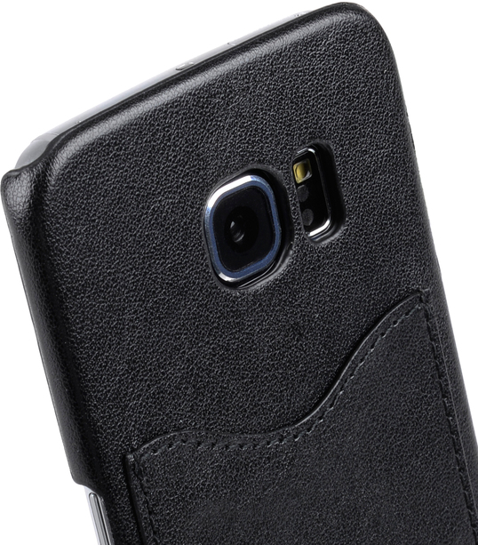 Melkco Mini PU Card Slot Snap Cover (Ver.2) for Samsung Galaxy S6 Edge - Black PU
