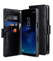 Melkco Mini PU Cases Wallet Book Clear Type for SAMSUNG GALAXY S8 Plus- Black PU