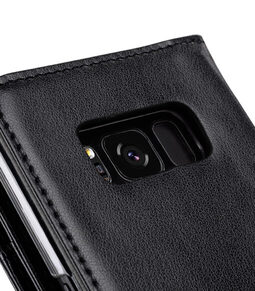 PU LeatherWallet Plus Book Type Case for Samsung Galaxy S8 - Black PU