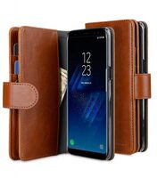 PU Leather Wallet Plus Book Type Case for Samsung Galaxy S8 - ( Brown )