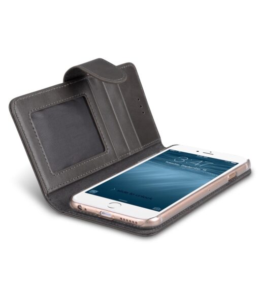 Melkco Premium Leather Case for Apple iPhone 7 / 8 Plus (5.5") - Wallet Book ID Slot Type (Grey Wax)