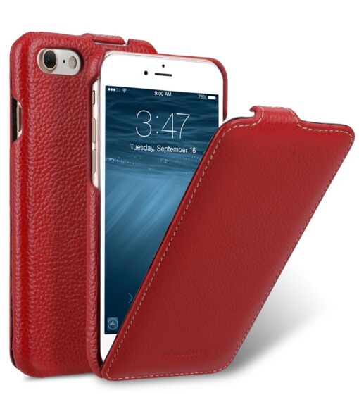 Melkco Premium Leather Case for Apple iPhone 7 (4.7") - Jacka Type (Red LC)