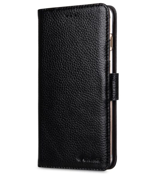 Melkco Premium Leather Case for Apple iPhone 7 / 8 Plus (5.5") - Wallet Book ID Slot Type (Black LC)