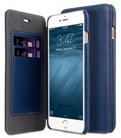 Melkco Premium Leather Face Cover Book Type Case for Apple iPhone 7 / 8 Plus(5.5") - Dark Blue LC