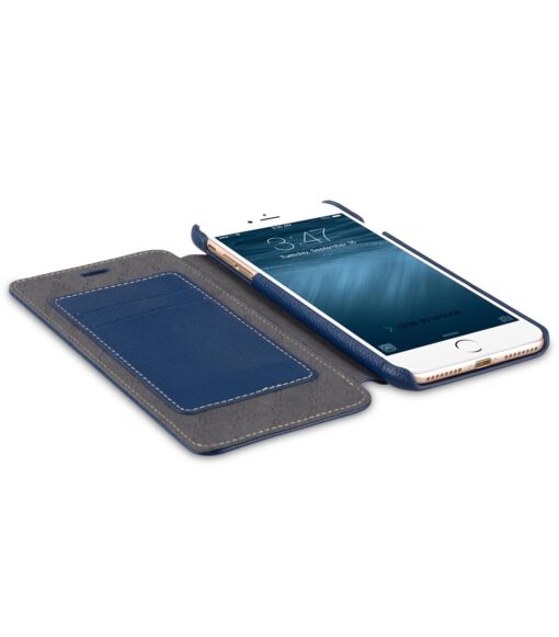Melkco Premium Leather Face Cover Book Type Case for Apple iPhone 7 / 8 Plus(5.5") - Dark Blue LC