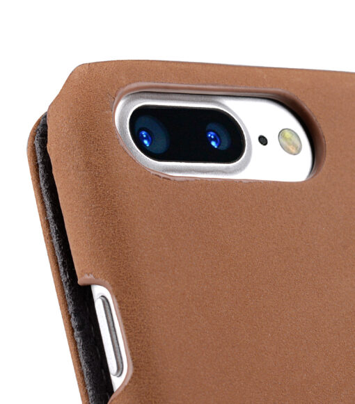 Melkco Premium Leather Face Cover Book Type Case for Apple iPhone 7 / 8 Plus(5.5")- Classic Vintage Brown