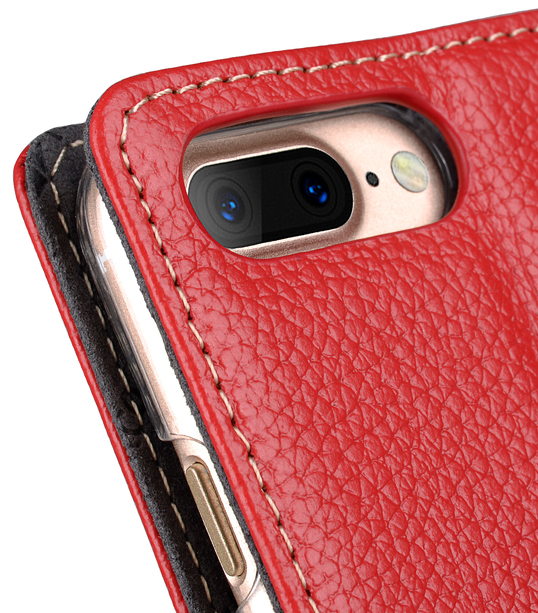 Melkco Premium Leather Case for Apple iPhone 7 / 8 Plus(5.5") - Locka Type (Red LC)