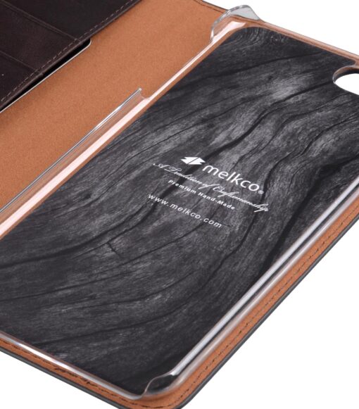 Melkco Premium Cowhide Leather Herman Series Book Style Case for Apple iPhone 7 / 8 Plus (5.5") (Coffee)
