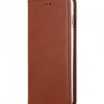 Melkco Premium Cowhide Leather Herman Series Book Style Case for Apple iPhone 7 / 8 Plus (5.5") (Orange Brown)