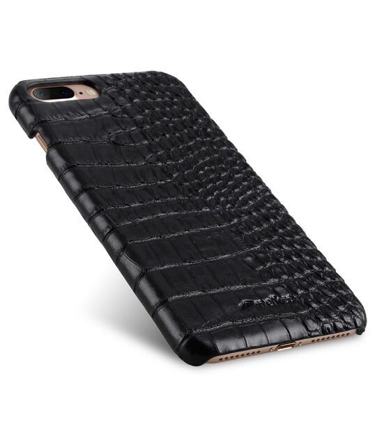 Melkco Mini PU Leather Snap Cover for Apple iPhone 7 / 8 Plus (5.5") (Black Crocodile Pattern PU)