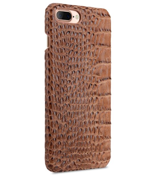 Melkco Mini PU Leather Snap Cover for Apple iPhone 7 / 8 Plus (5.5") (Light Brown Crocodile Pattern PU)