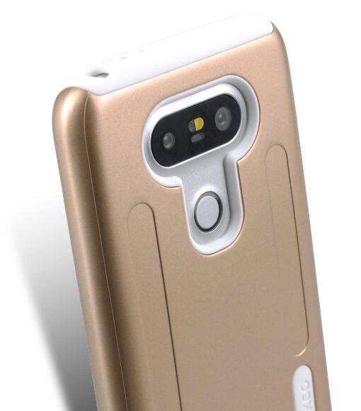 Kubalt special edition metallic double layer case for LG Optimus G5 - (Gold / White)
