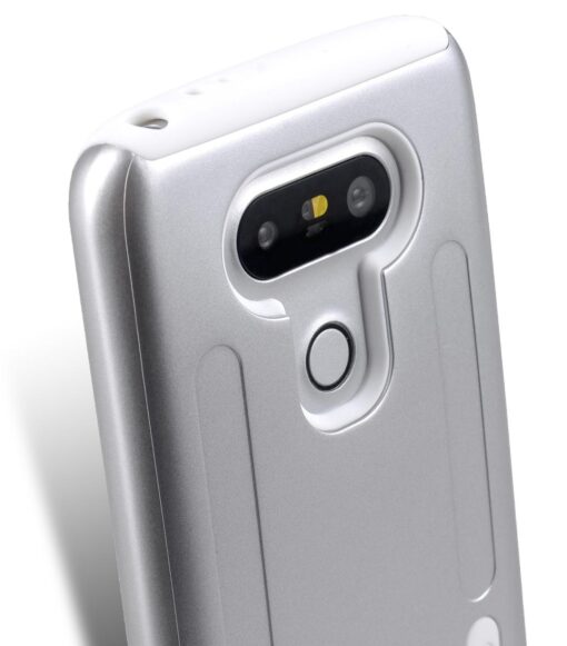 Kubalt special edition metallic double layer case for LG Optimus G5 - (Silver / White)
