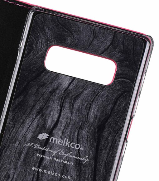 Melkco Fashion Cocktail Series Cross Pattern Premium Leather Slim Flip Type Case for Samsung Galaxy Note 8 - ( Peach CP )