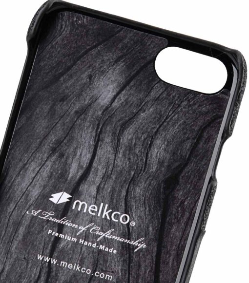 Melkco Holmes Series Heri Genuine Leather Snap Cover with Card slot Case for Apple iPhone 7/ 8 (4.7") - (Black)