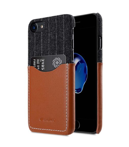 Melkco Holmes Series Heri Genuine Leather Snap Cover with Card slot Case for Apple iPhone 7/ 8 (4.7") - (Brown)