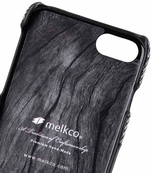 Melkco Holmes Series Venis Genuine Leather Snap Cover with Card slot Case for Apple iPhone 7/ 8(4.7") - (Black)
