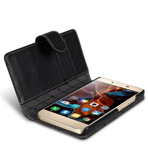 Melkco Premium Leather Case for Lenovo Vibe K5 - Wallet Book Type (Black LC) Ver.7