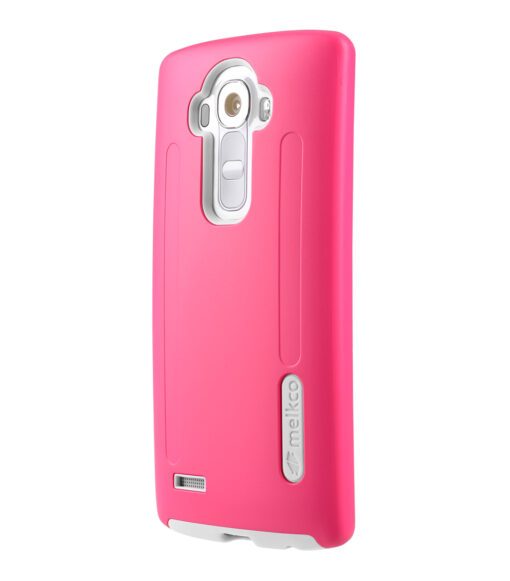 Melkco Special Edition Kubalt Double Layer Cases for LG Optimus G4 - Pink / White