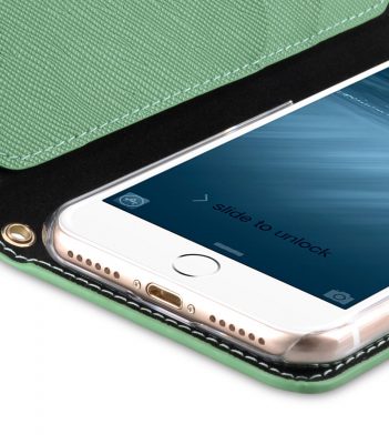 Melkco Fashion Cocktail Series slim Filp Case for Apple iPhone 7 / 8 (4.7') - (Light Green Cross pattern)