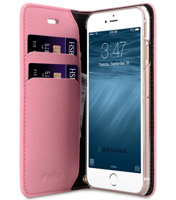 Melkco Fashion Cocktail Series slim Filp Case for Apple iPhone 7 / 8 (4.7') - (Pink Cross pattern)