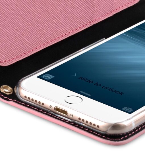 Melkco Fashion Cocktail Series slim Filp Case for Apple iPhone 7 / 8 (4.7') - (Pink Cross pattern)
