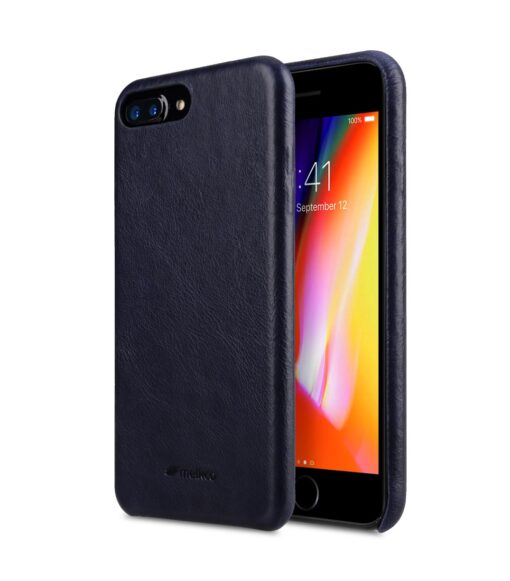 Melkco Elite Series Waxfall Pattern Premium Leather Coaming Snap Cover Case for Apple iPhone 7 / 8 Plus (5.5") - (Dark Blue WF)