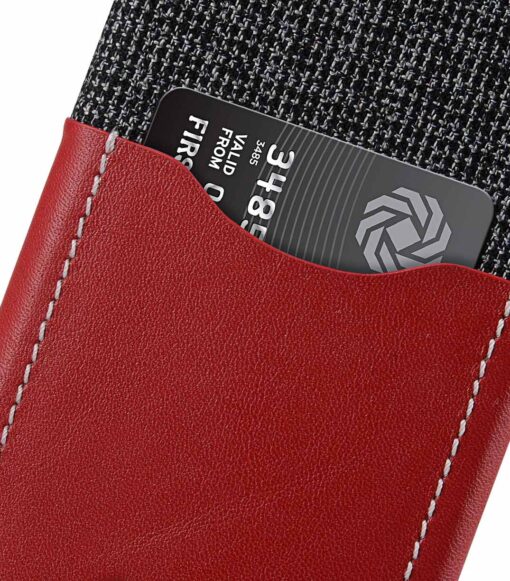 Melkco Holmes Series Fine Grid Genuine Leather Snap Cover with Card slot Case for Apple iPhone 7 / 8 Plus (5.5") - (Red)