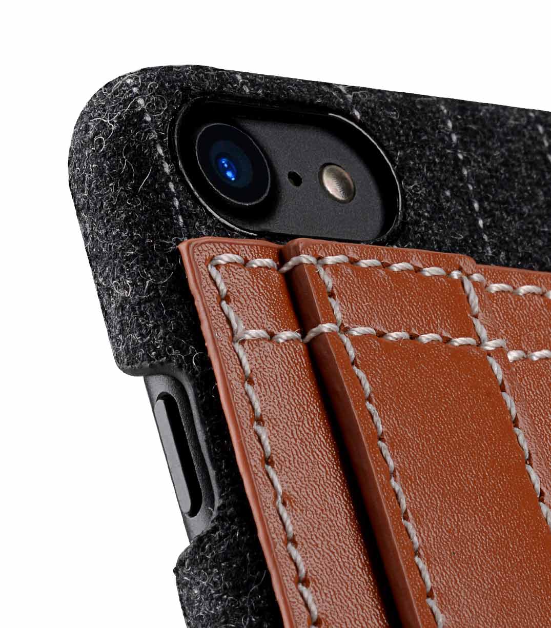 Melkco Holmes Series Heri Genuine Leather Dual Card slot with stand Case for Apple iPhone 7 / 8 (4.7") - (Brown)