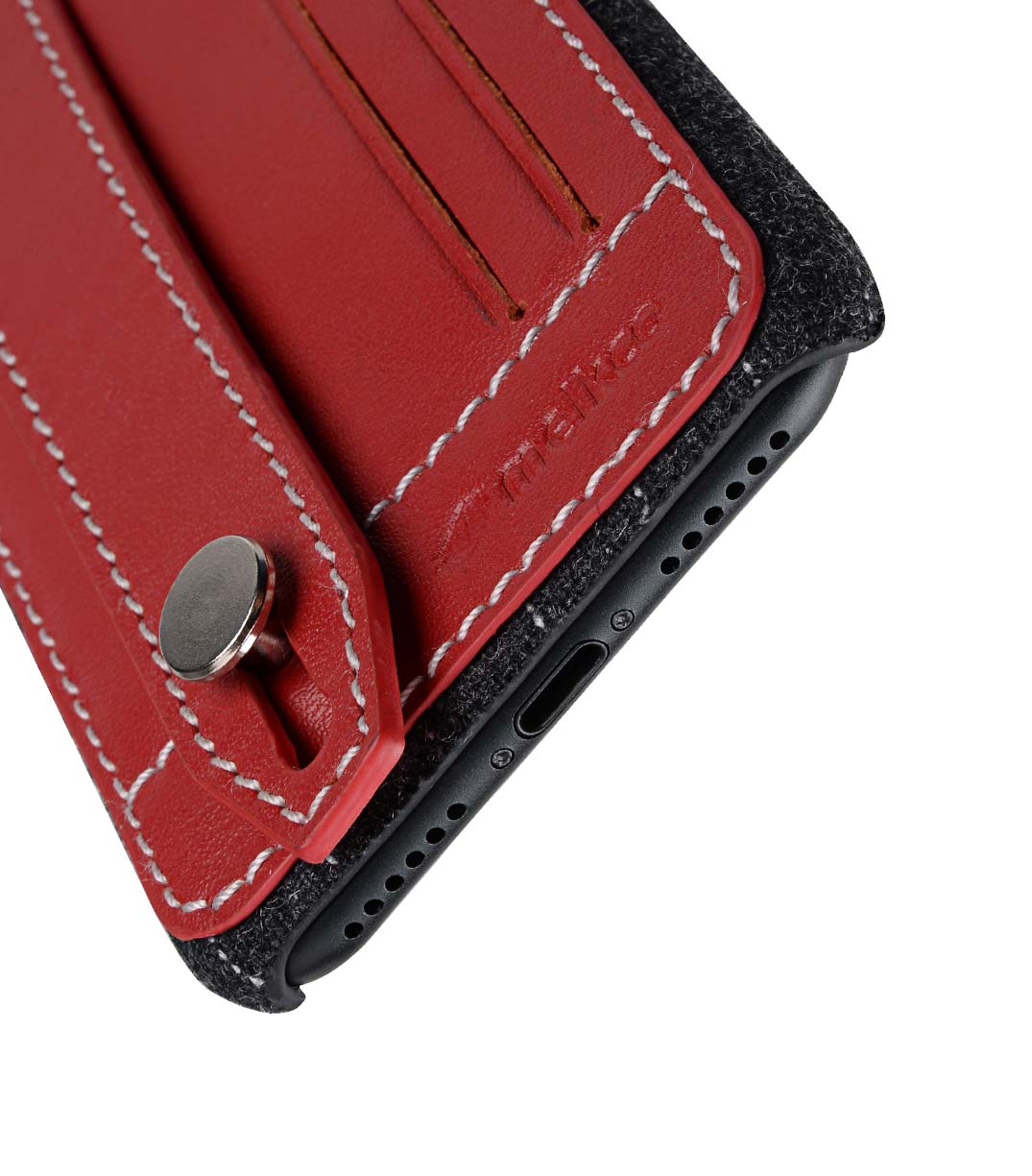 Melkco Holmes Series Heri Genuine Leather Dual Card slot with stand Case for Apple iPhone 7 / 8 (4.7") - (Red)